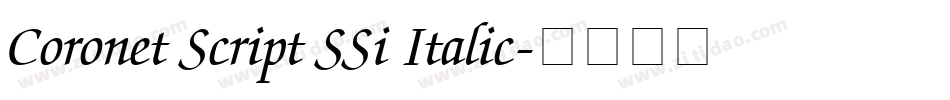 Coronet Script SSi Italic字体转换